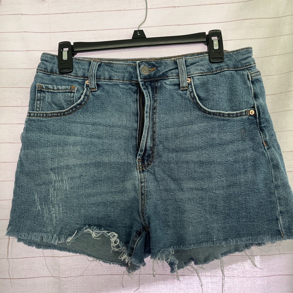 Wild Fable Blue Jean Shorts Distressed Frayed Hem